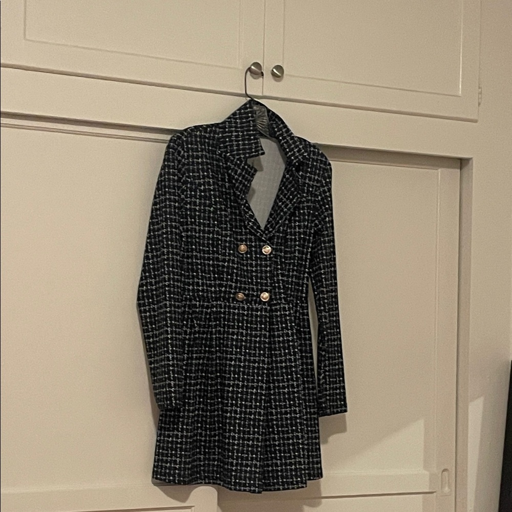 Elegant Black and White Women's Coat